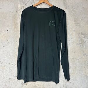 Fin tech dark green long sleeve cooling fishing shirt large